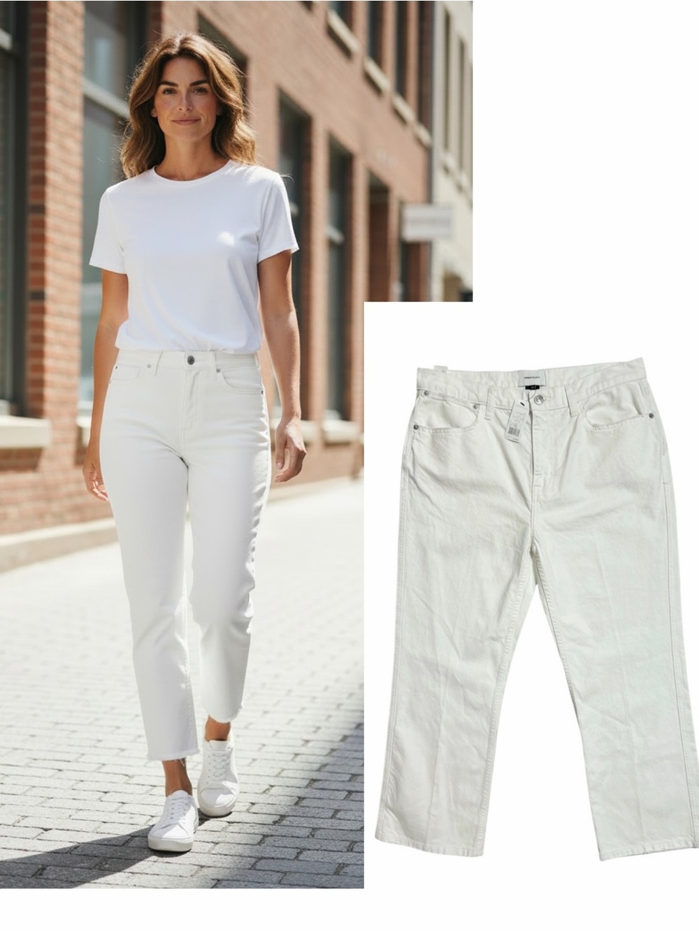 CURRENT/ELLIOTT NWT The Vanessa Cropped Jeans *White Out 32